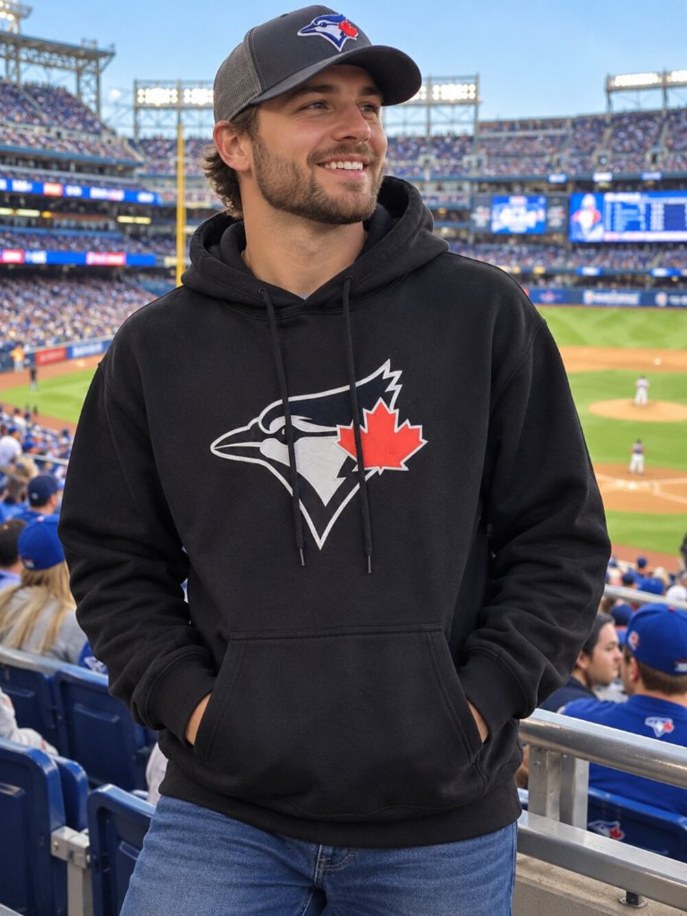 Mens MBL Toronto Blue Jays Hoodie - Large